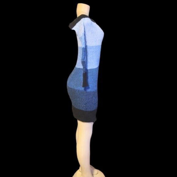 Blue Bodycon Sweaterdress L - Picture 3 of 5